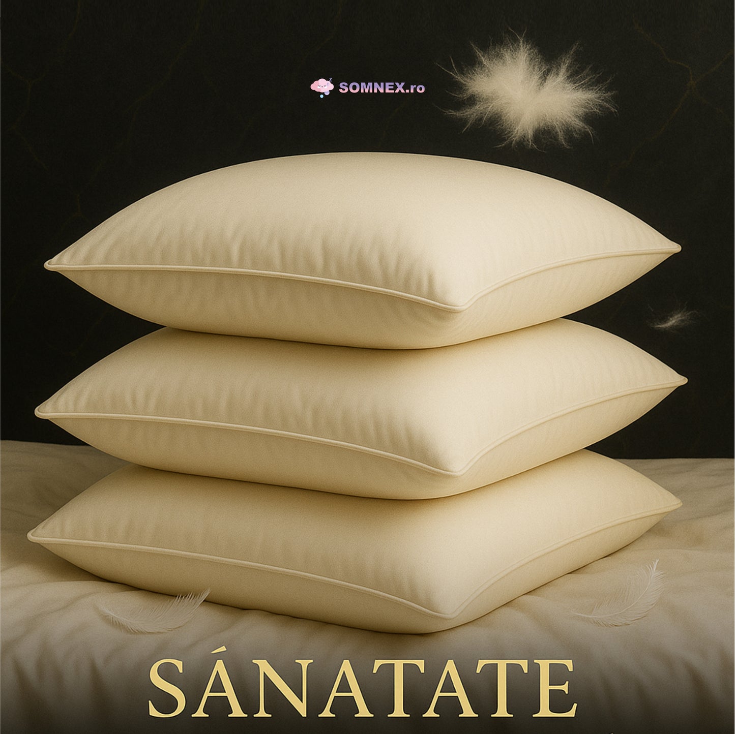 Perna Puf si Pana Gasca Natural Premium 50x70cm