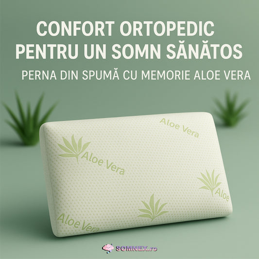 PERNA ORTOPEDIC ALOEVERA DIN SPUMA CU MEMORIE